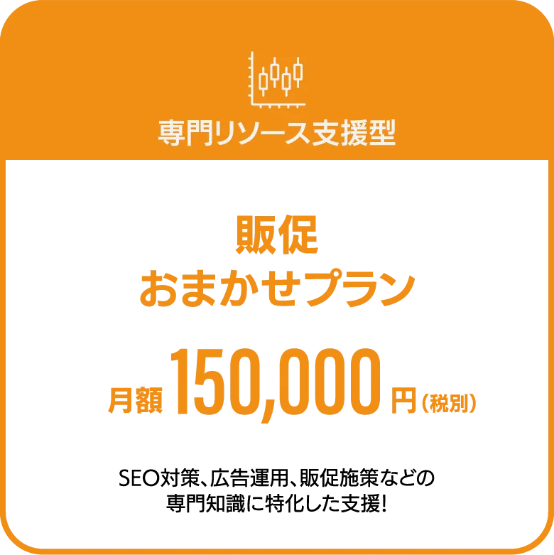 販促おまかせプラン　月額150,000円（税別）